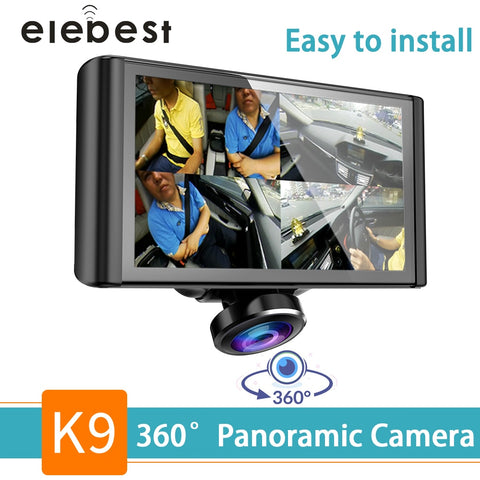 Elebest Dash cam 360 degree Fisheye Lens  HD 1080P