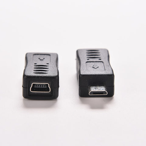 Micro USB Male to Mini USB Female Adapter Connector Converter Adaptor for Mobile Phones MP3